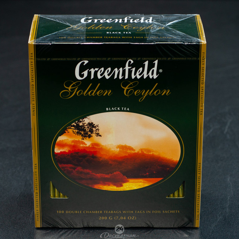 Чай в пакетах цена. Чай Greenfield Golden Ceylon 100пак*2г. Чай Greenfield, 100 пакетиков. Голден Цейлон Гринфилд 100 пак. Чай Гринфилд Голден Цейлон черный, 100пак состав.