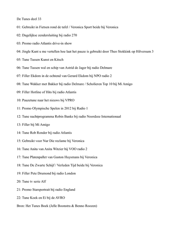 tunes deel 33