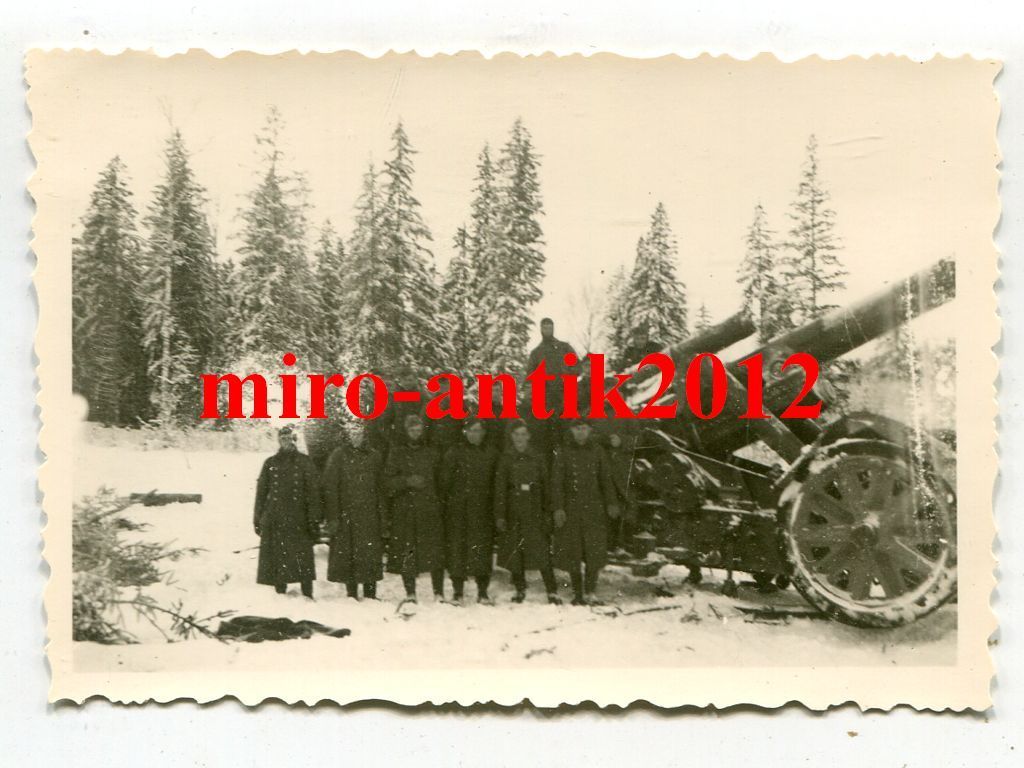 Foto, s.Artillerie.Ers.Abt.256, Artillerie Geschütz, Winterstellung, Russland