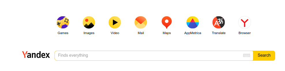yandex.com screenshot homepage