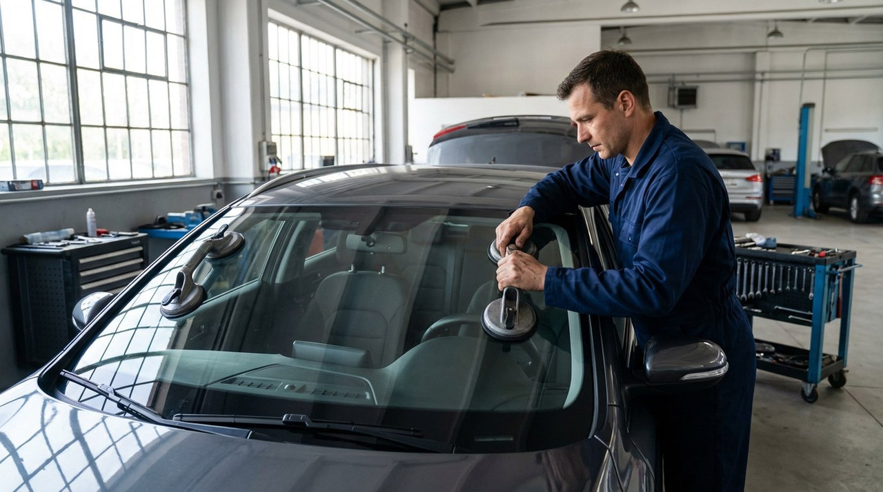 монтаж лобового стекла автомобиля