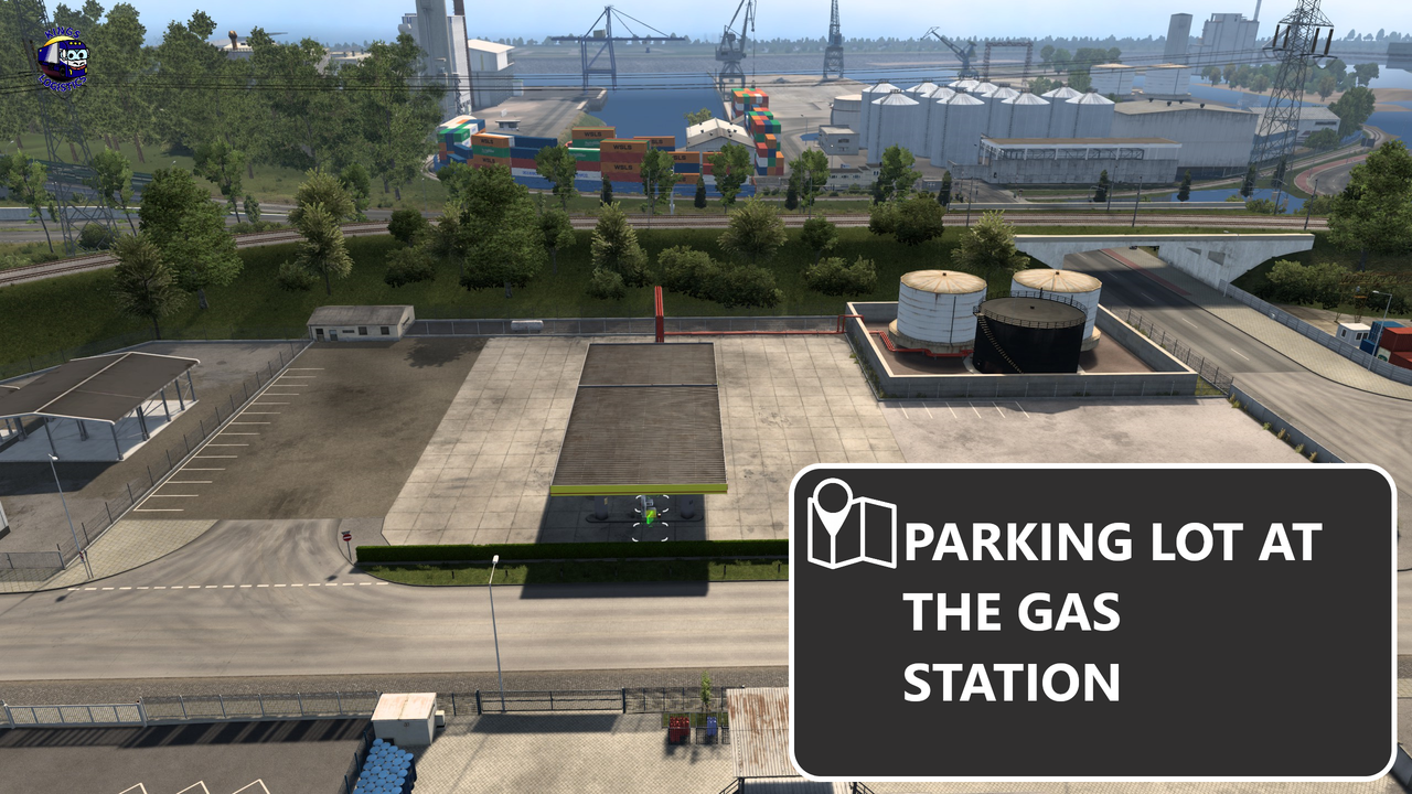 PARKING LOT AT THE GAS STATION