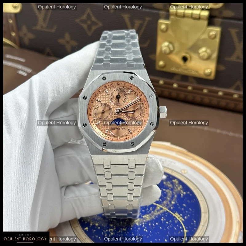 Audemars Piguet Royal Oak Perpetual Calendar 26615TI Salmon Dial 41mm Automatic