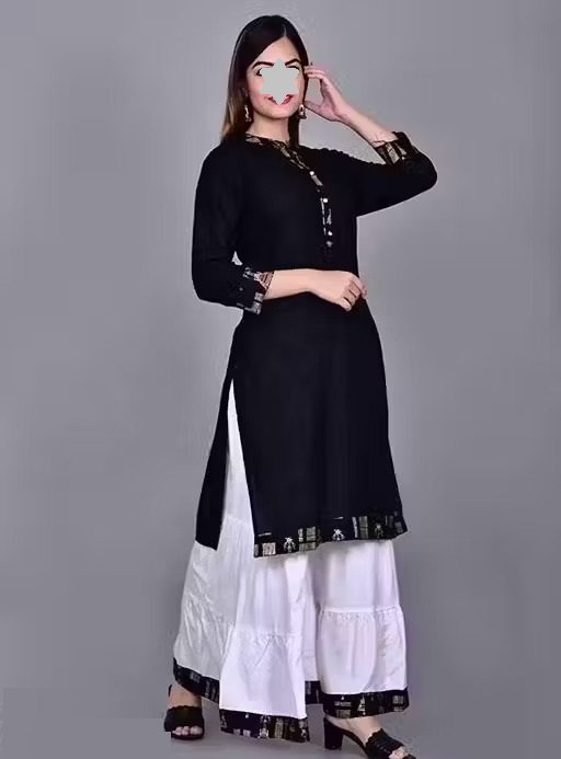 Womens Kurtis And Bottom Wear Set Color 1 (KS140)