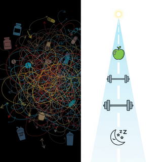 A vibrant, healthy person smiling, embodying a 'healthy glow' from effective wellness strategies