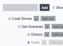 Nested Todo List App Preview