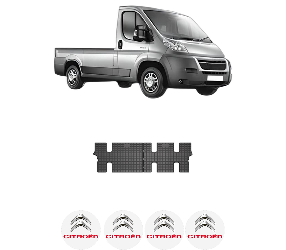 Set covorase presuri CITROEN JUMPER II Platform/Chassis din 2006-2023, auto, din cauciuc thermoplastic, 4 Stickere auto cu CITROEN