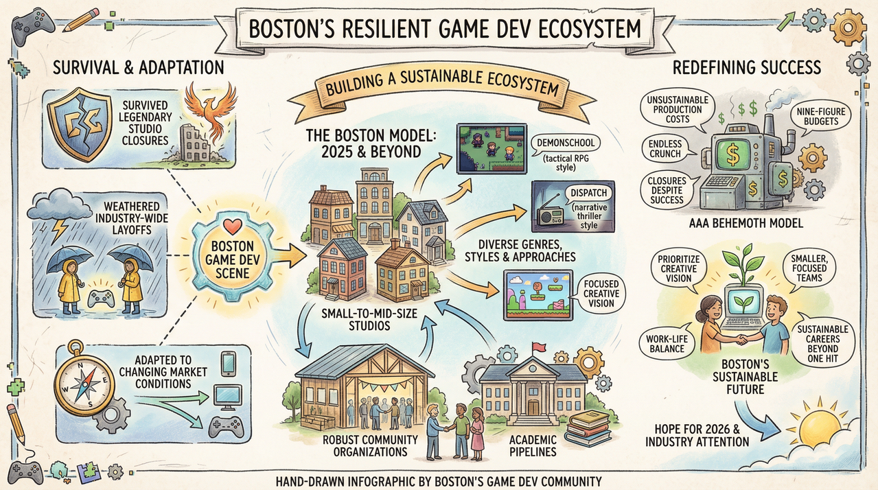 Gaming controller with atmospheric lighting representing indie game development