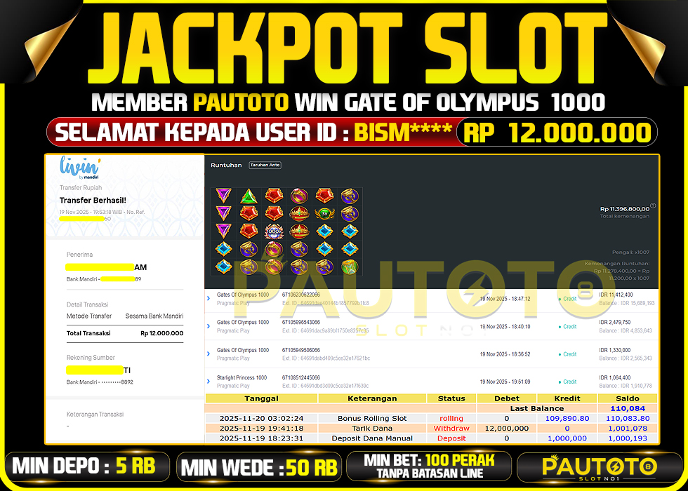 BUKTI JACKPOT LUNAS PAUTOTO