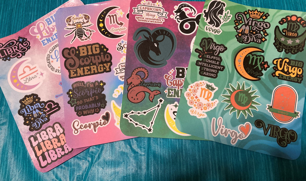 libra, virgo, scorpio, capricorn sticker packs