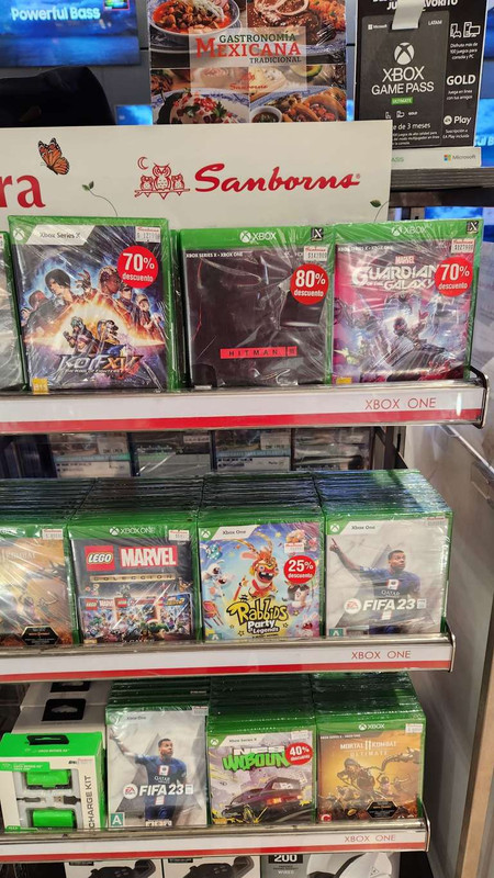 Sanborns juegos varias consolas con hasta el 80% de descuento 
