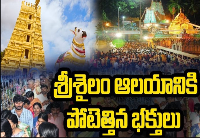 శ్రీశైలానికి పోటెత్తిన భక్తులు శ్రీశైలానికి పోటెత్తిన భక్తులు