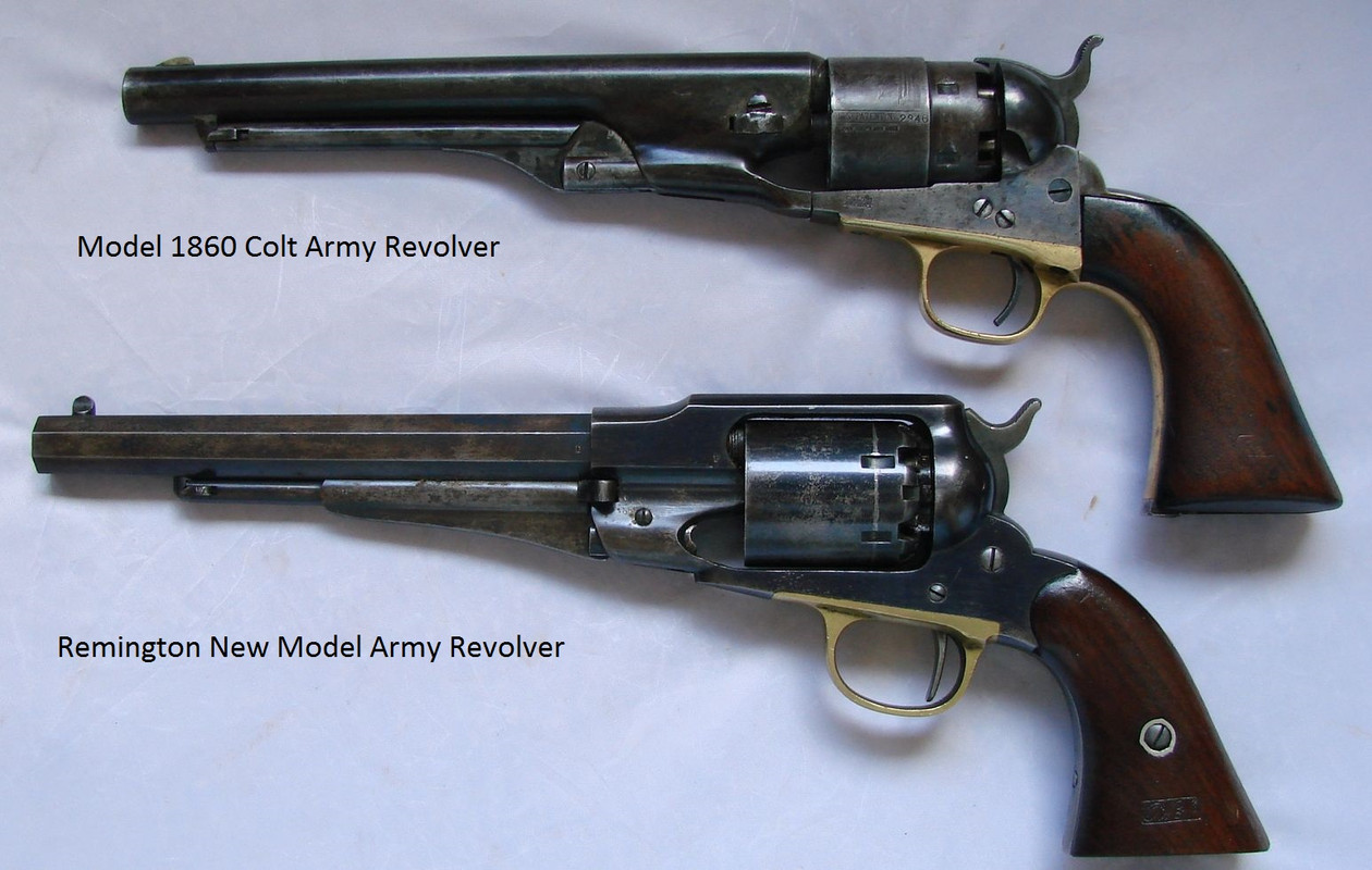 M1860 Colt and M1858 Remington Army Revolvers