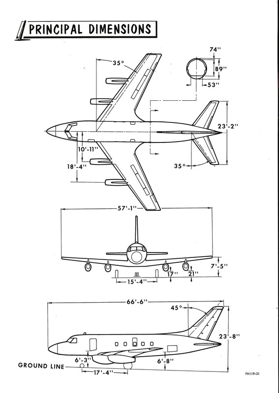 4 McDonnell Model 119A UCX Principal Dimensions