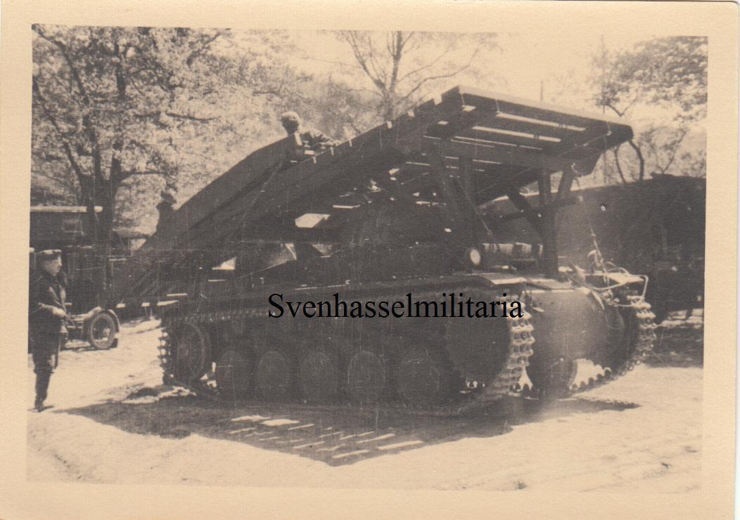 Orginal Foto Brücken - Panzer Brückenleger auf P