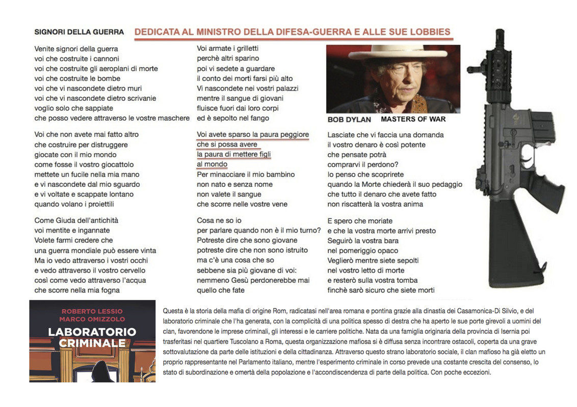 Masters of war:Signori della guerra-Bob Dylan