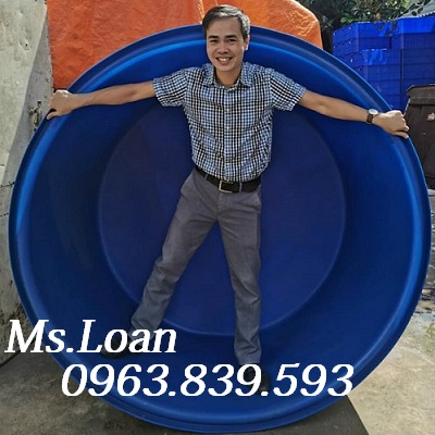 Thùng nhựa nuôi cá dung tích 500lit hình chữ nhật, thùng nhựa tròn 500L / Lh 0963 839 593 Ms.Loan Thung-nhua-tron-thung-nhua-cong-nghiep-be-nhua-nuoi-ca