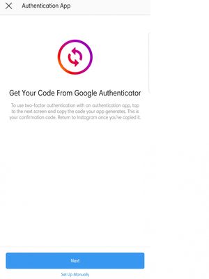 Pilihan mengunduh Google Authenticator dari Instagram.