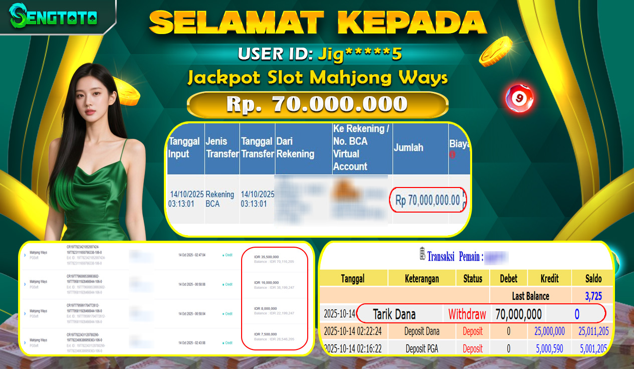 BUKTI PEMBAYARAN SLOT MAHJONG WAYS