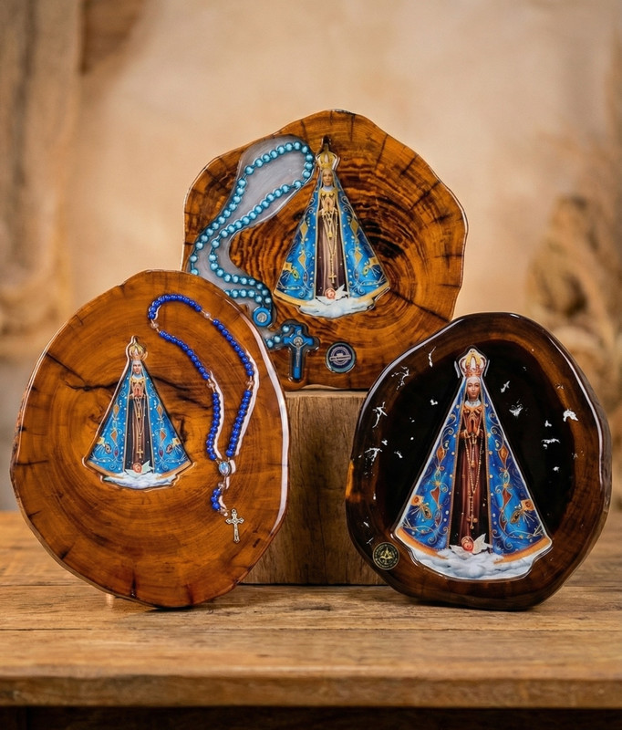 Modelos rústicos Nossa Senhora Aparecida — Peças artesanais exclusivas
