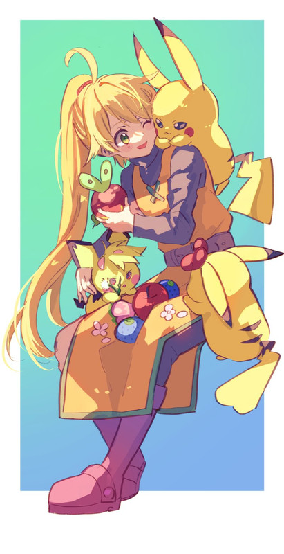 pikachu-pichu-yellow-and-applin-pokemon-