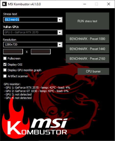 MSI Kombustor 4.1.19 (x64)