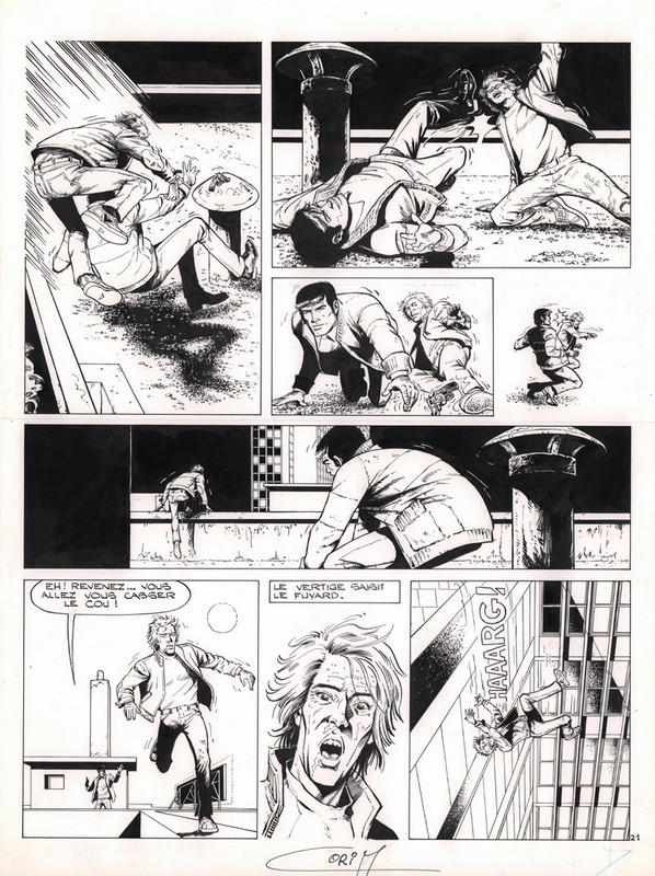 Planche 21 - tome 32 le président ne mourra pas - encre de chine