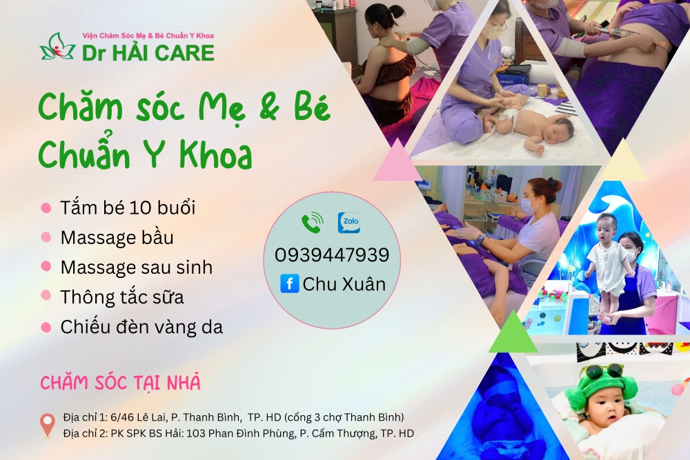 Một số dịch vụ chăm sóc mẹ & bé tiêu biểu của Dr HẢI CARE hải dương tây hải phòng