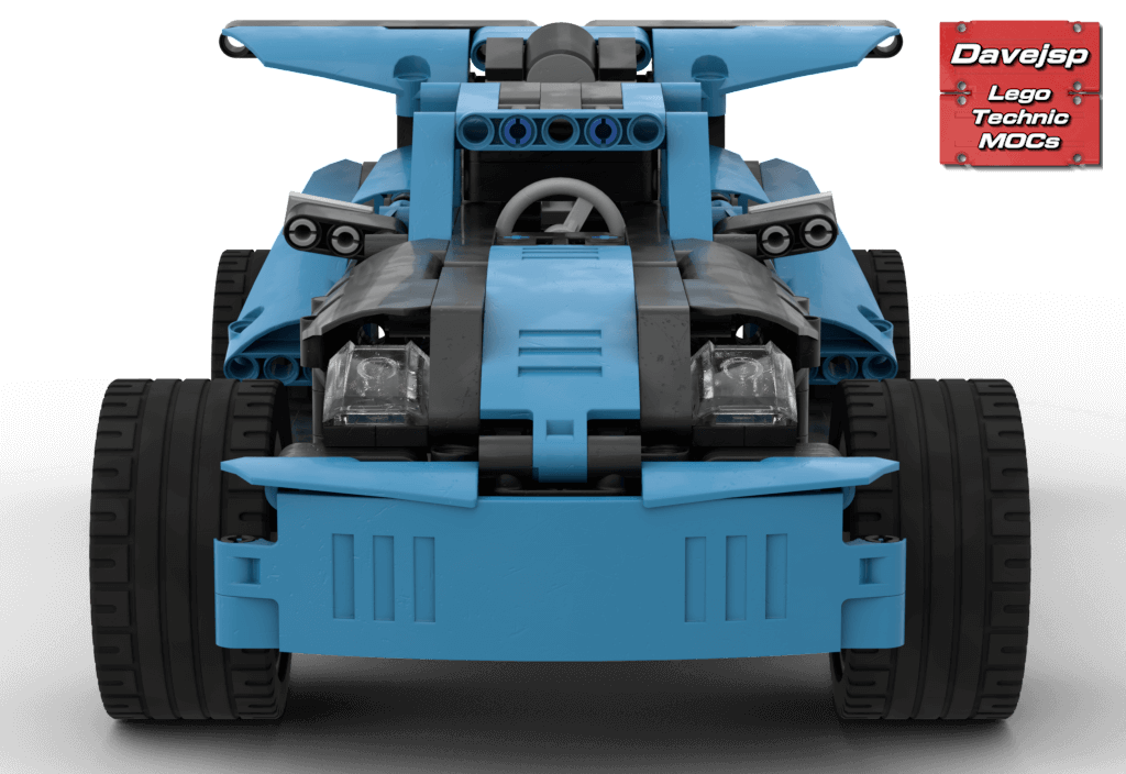 Lego Technic race car MOC using Power Functions
