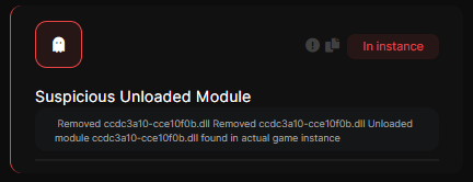 Suspicious Unloaded Module detection