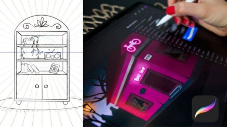 Learn Perspective in Procreate - One-Point Perspective