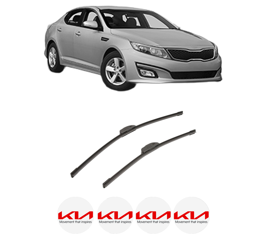 Set stergatoare auto KIA OPTIMA (FSGDS6B) din 2010-2015, pentru parbriz auto, 2 bucati, Bosch Aerotwin Retrofit, din cauciuc siliconat rezistent, 4 Stickere Auto KIA