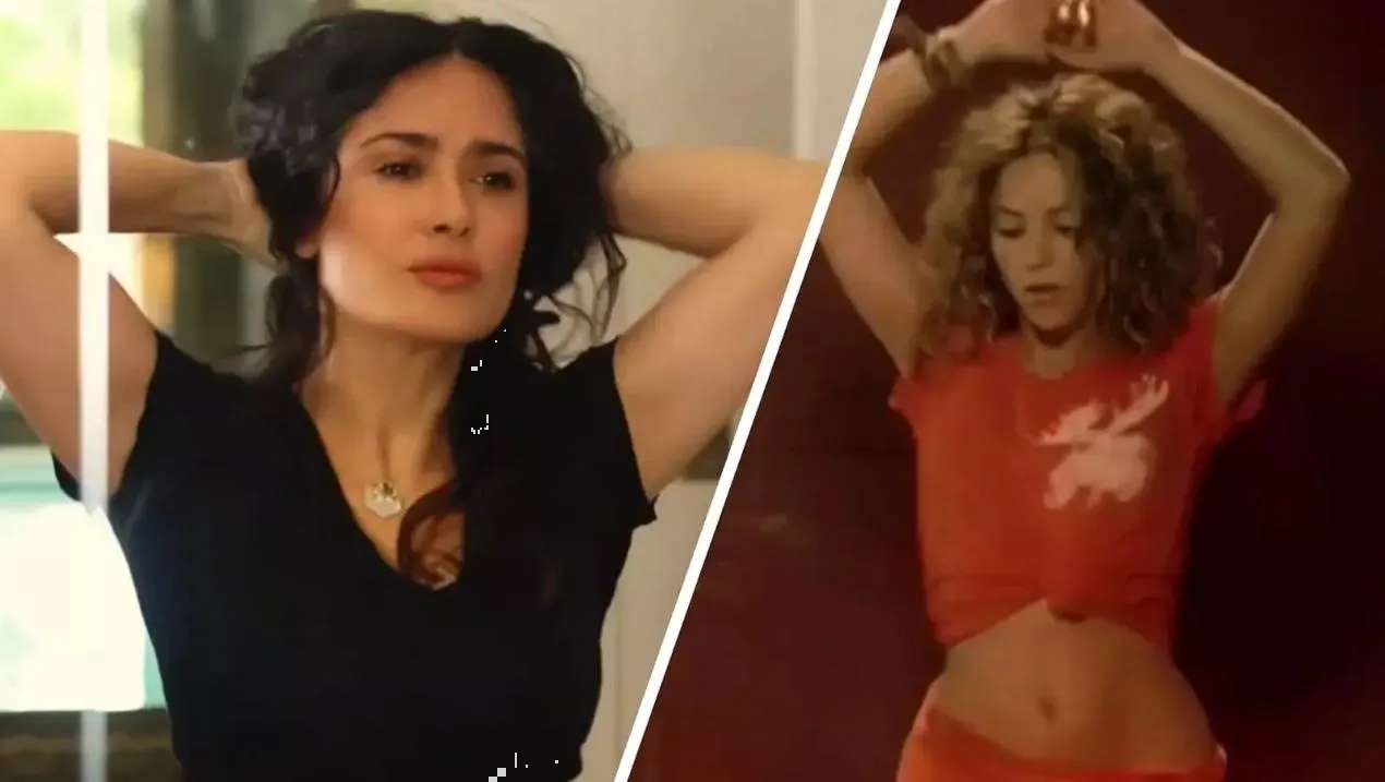 Salma Hayek mueve las caderas como Shakira y vuelve loco a todo Internet