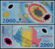 RUMANIA - 2000 Lei 1999 - Eclipse de Sol Rumania-111-2000-Lei-1999