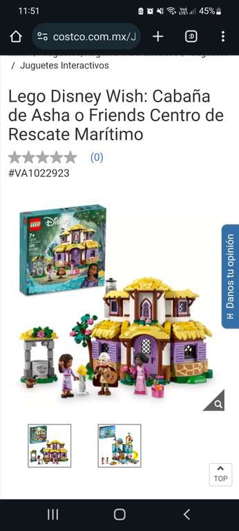 Costco: Lego Disney wish Cabaña de Asha o Friends Centro de Rescate Marítimo 
