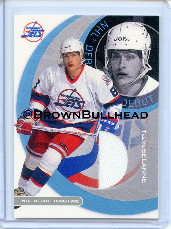 2002-03 BAP First Edition Jerseys #ND-06 [Teemu Selanne] [Winnipeg Jets] [~50] [swatch=white] a