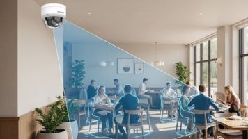 Tecnologia WDR compensando a luz de fundo forte