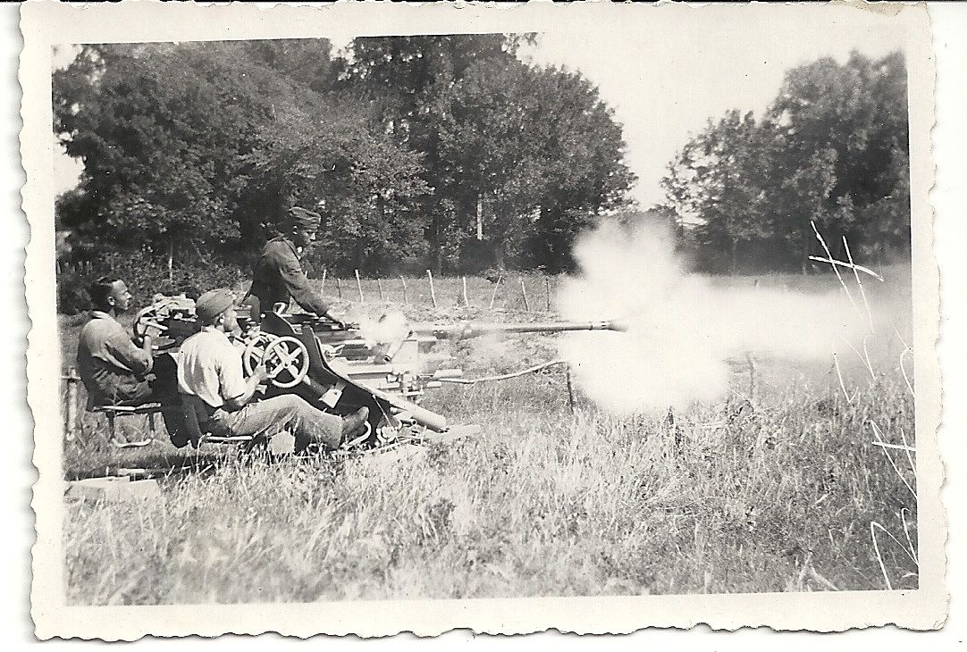 Orig.Foto 3,7 cm Flak Scharfschießen in Bordo-Begles Frankreich 28.6.1943 WW2