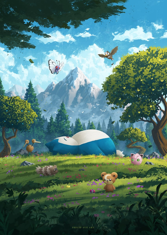 jigglypuff-snorlax-butterfree-starly-ted