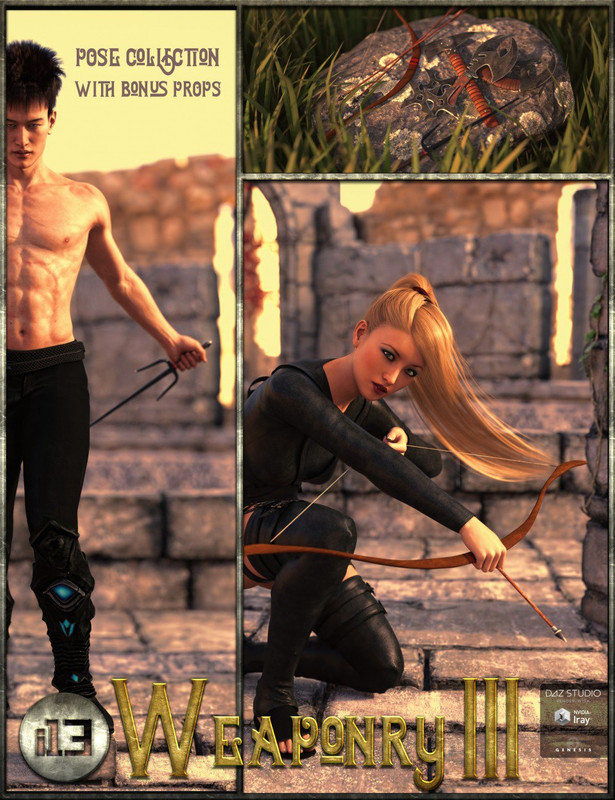 00 main i13 weaponry 3 and poses daz3d