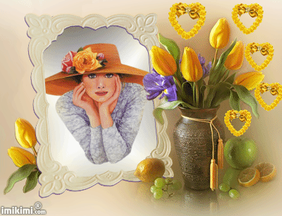 Flowers-Yellow-Tulips-Girl