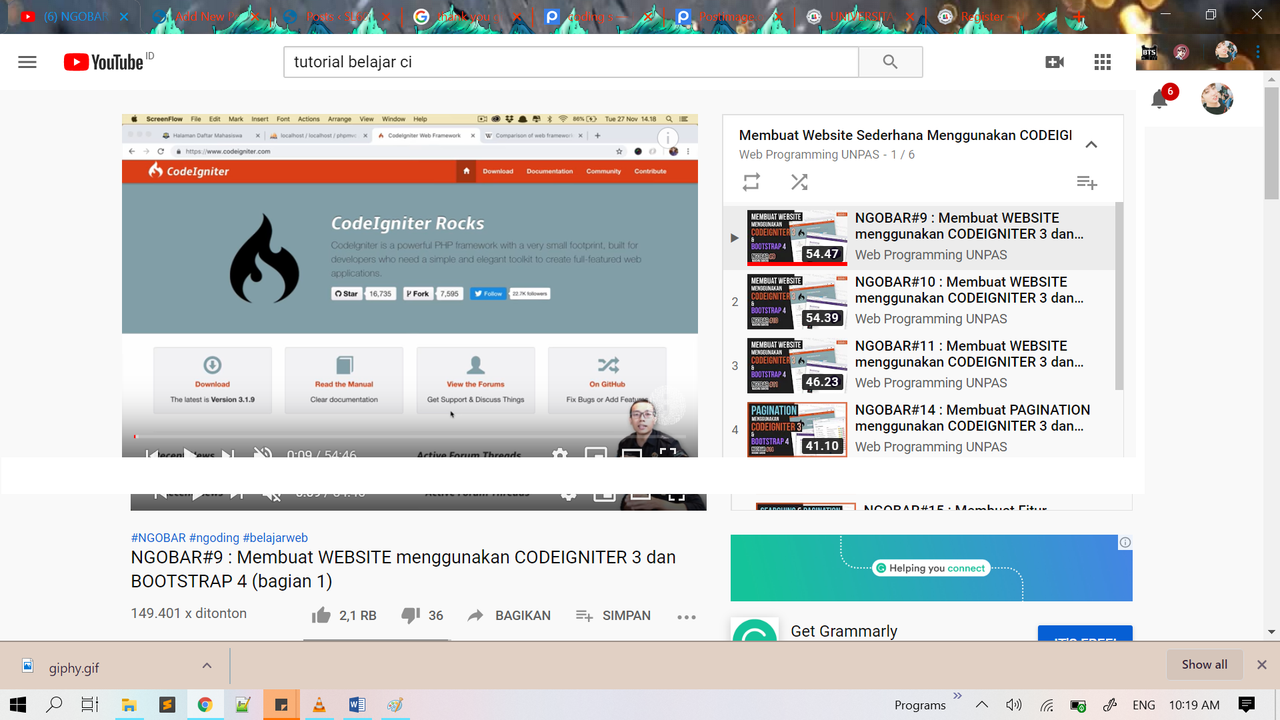 Review channel youtube web programming unpas aldazera 