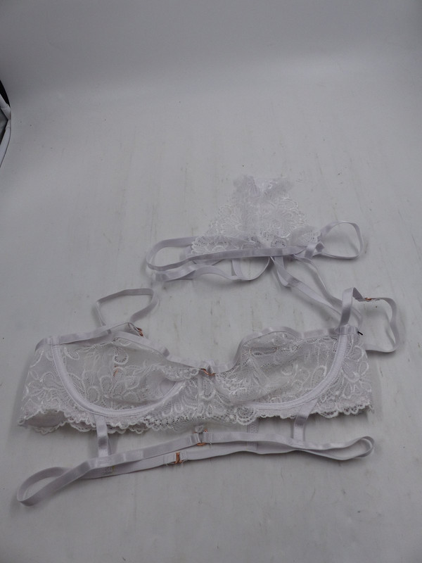 FASHION NOVA NEVER TIED DOWN LACE 2 PIECE SET-WHITE SZ XL   914361