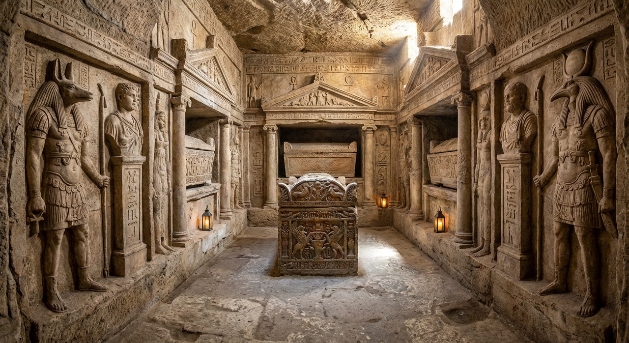 Relief of Anubis dressed as a Roman Legionary