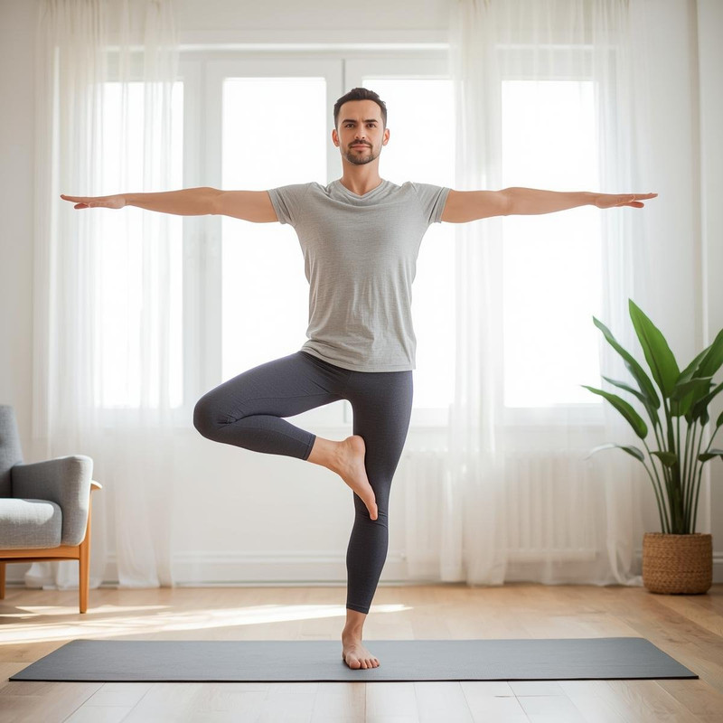 Balance exercises using furniture