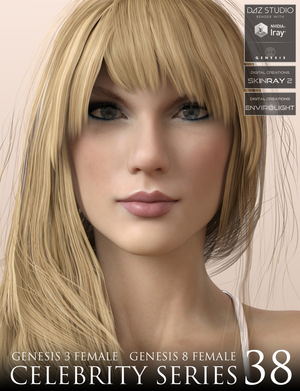 Celebrity Series 38 for Genesis 3 and Genesis 8 Female (Repost)