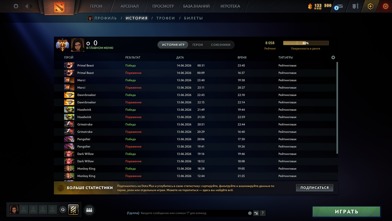 Dota 2 Account  MMR