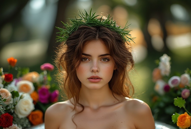 Garden Wedding Brown hair 0 15