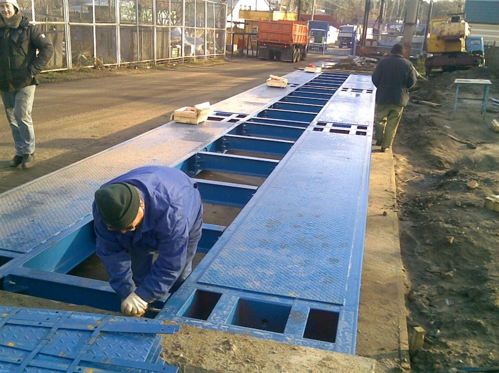 Установка фундаментных автомобильных весов