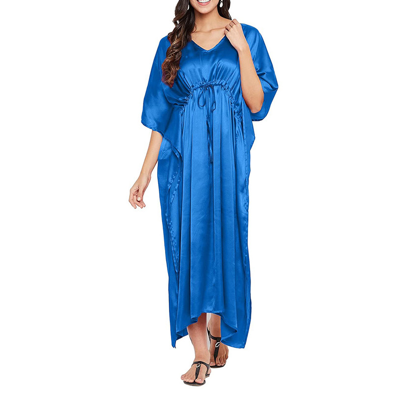 Women Satin Silk Nightdress Lingerie Sleepwear Nightgown Maxi Robe Loungewear - Picture 106 of 125